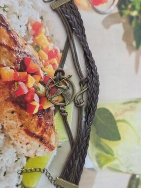multi-strand unisex bracelet themed around The Hunger Games